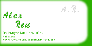 alex neu business card